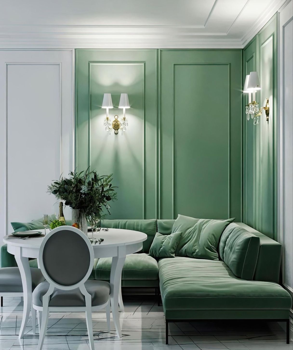 Green color interior